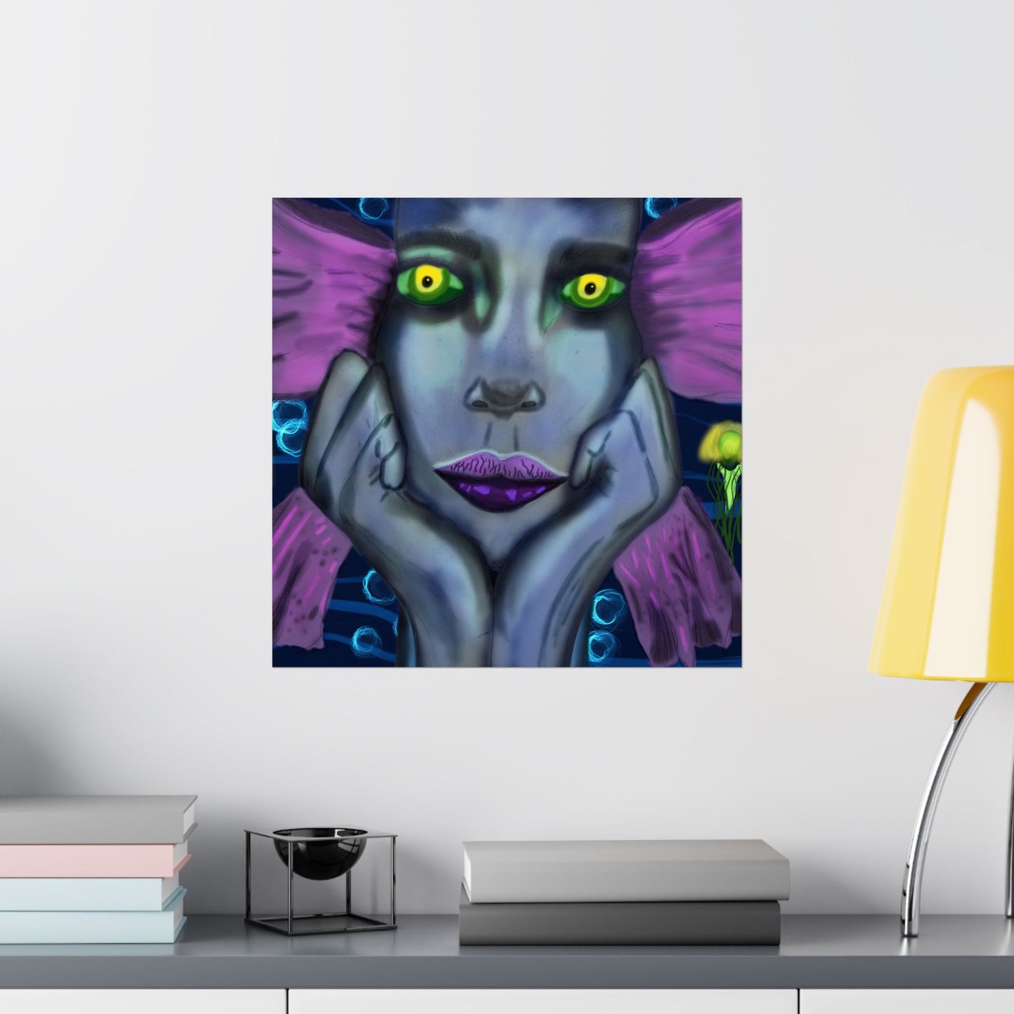 Siren (Poster) - A matte horizontal art poster that pulls you into a moody, neon-drenched scene (View 26)