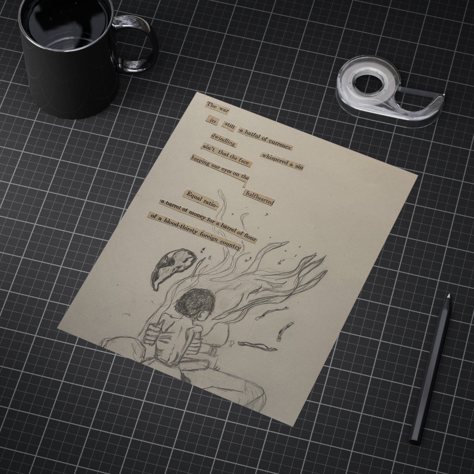 A Hatful of Currency (Paper products) - Hand-drawn emotion meets quiet poetry in this unframed print (View 21)
