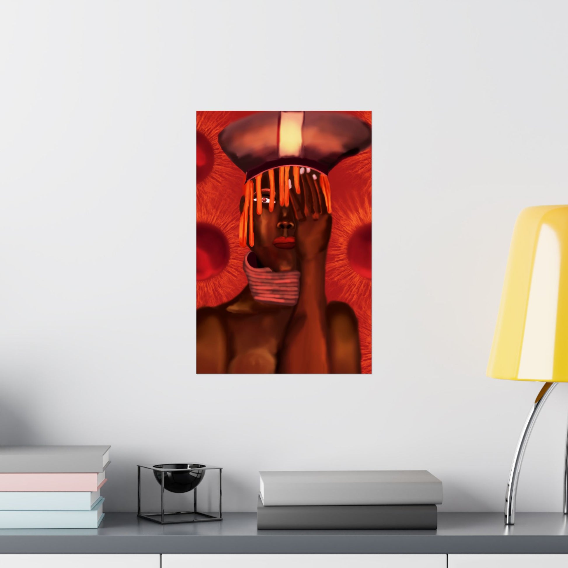 Monarch of Red Clay (Poster) - This matte vertical poster brings bold, contemporary portraiture into the home with rich, museum-quality color and te... (View 16)