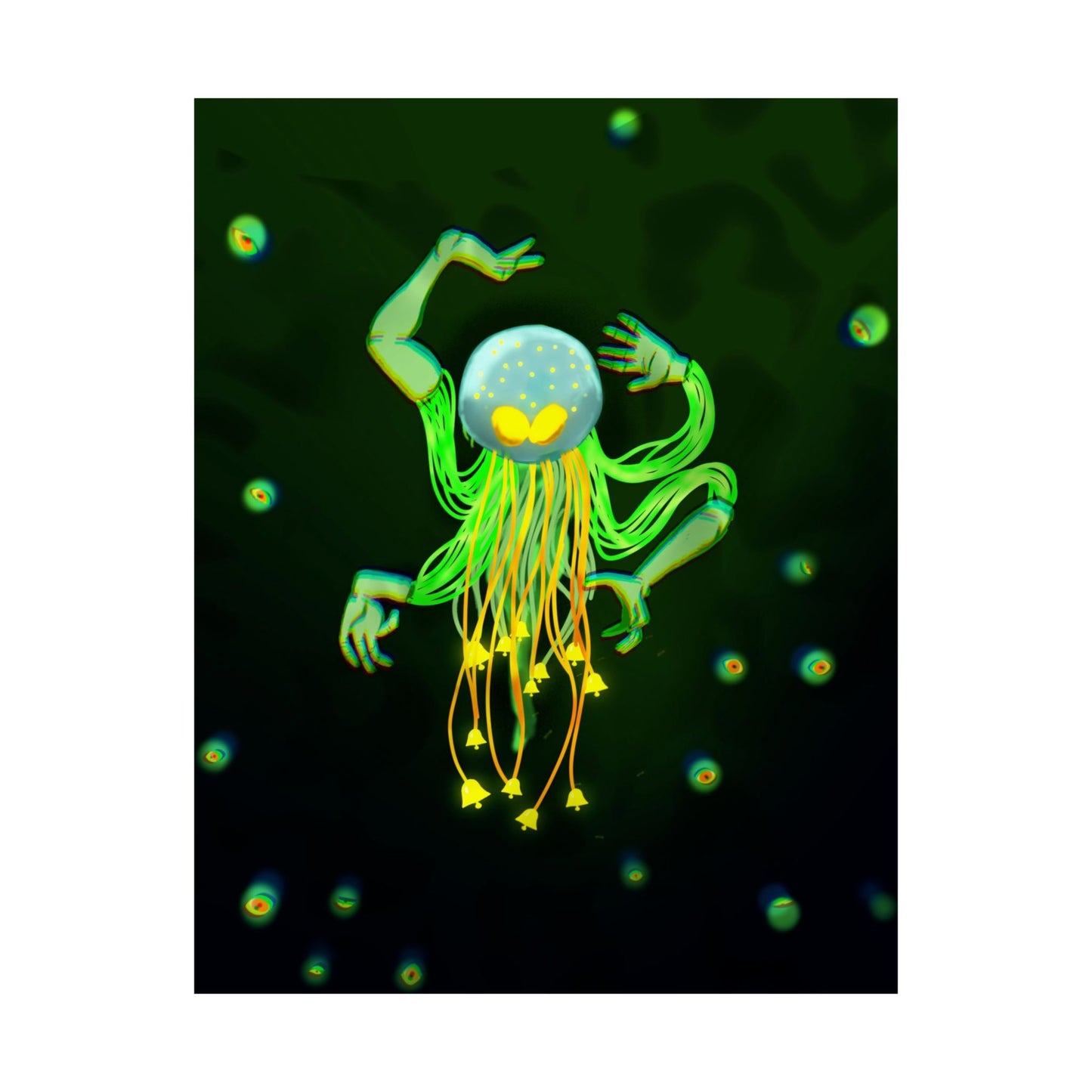 Lure (Poster) - This matte vertical poster brings a dreamy, bioluminescent world into your room (View 2)