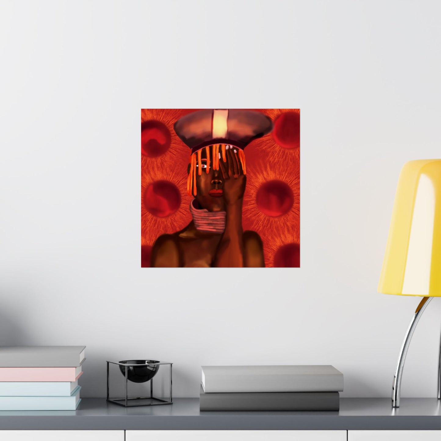 Monarch of Red Clay (Poster) - This matte vertical poster brings bold, contemporary portraiture into the home with rich, museum-quality color and te... (View 23)