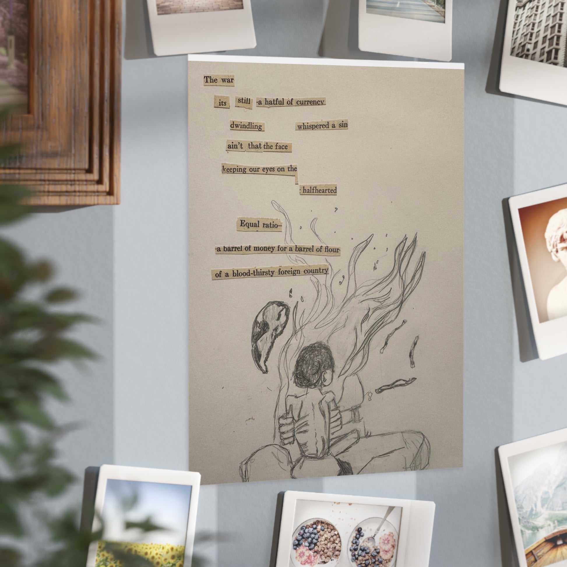A Hatful of Currency (Paper products) - Hand-drawn emotion meets quiet poetry in this unframed print (View 14)