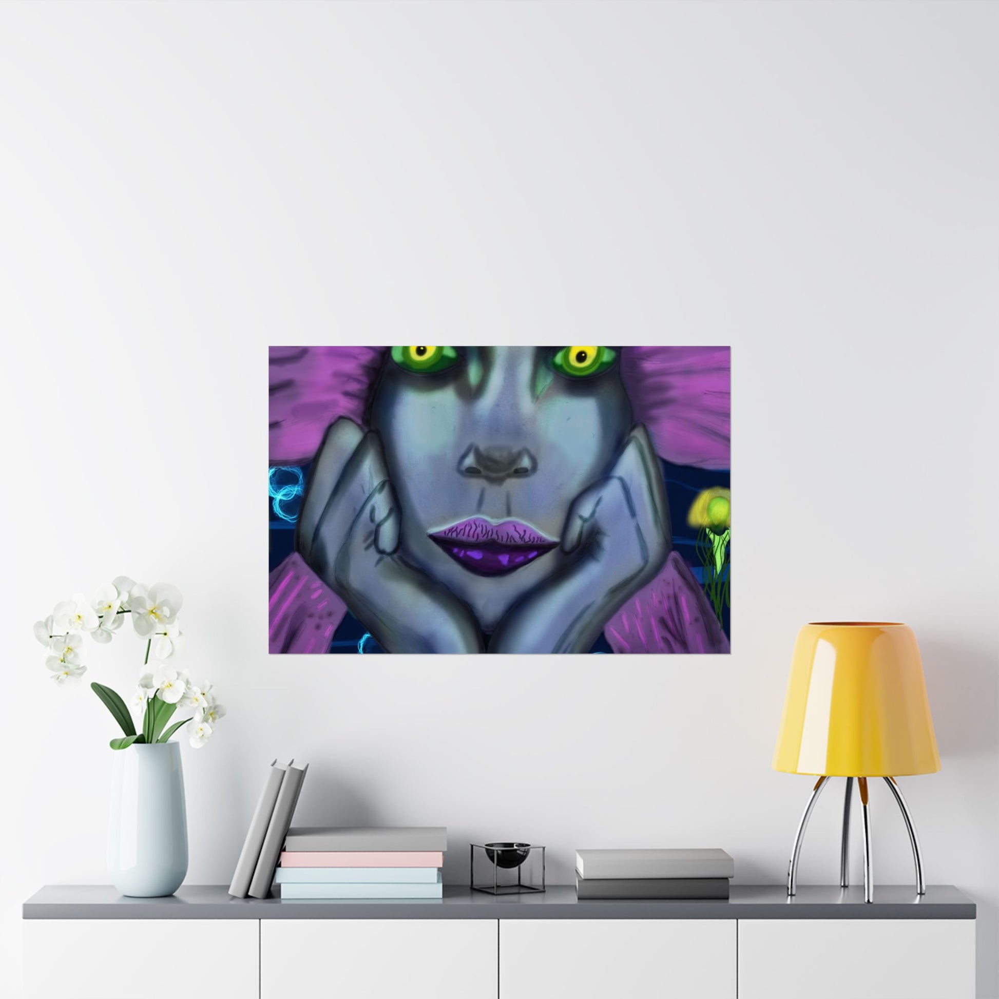 Siren (Poster) - A matte horizontal art poster that pulls you into a moody, neon-drenched scene (View 21)