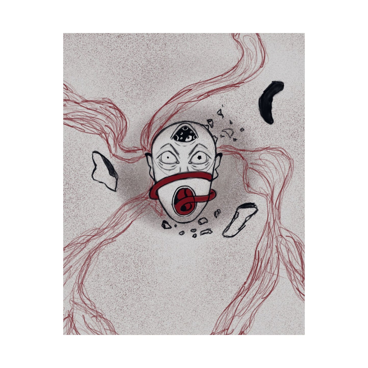 Suffocation (Poster) - A striking matte vertical poster printed on archival, museum-grade paper