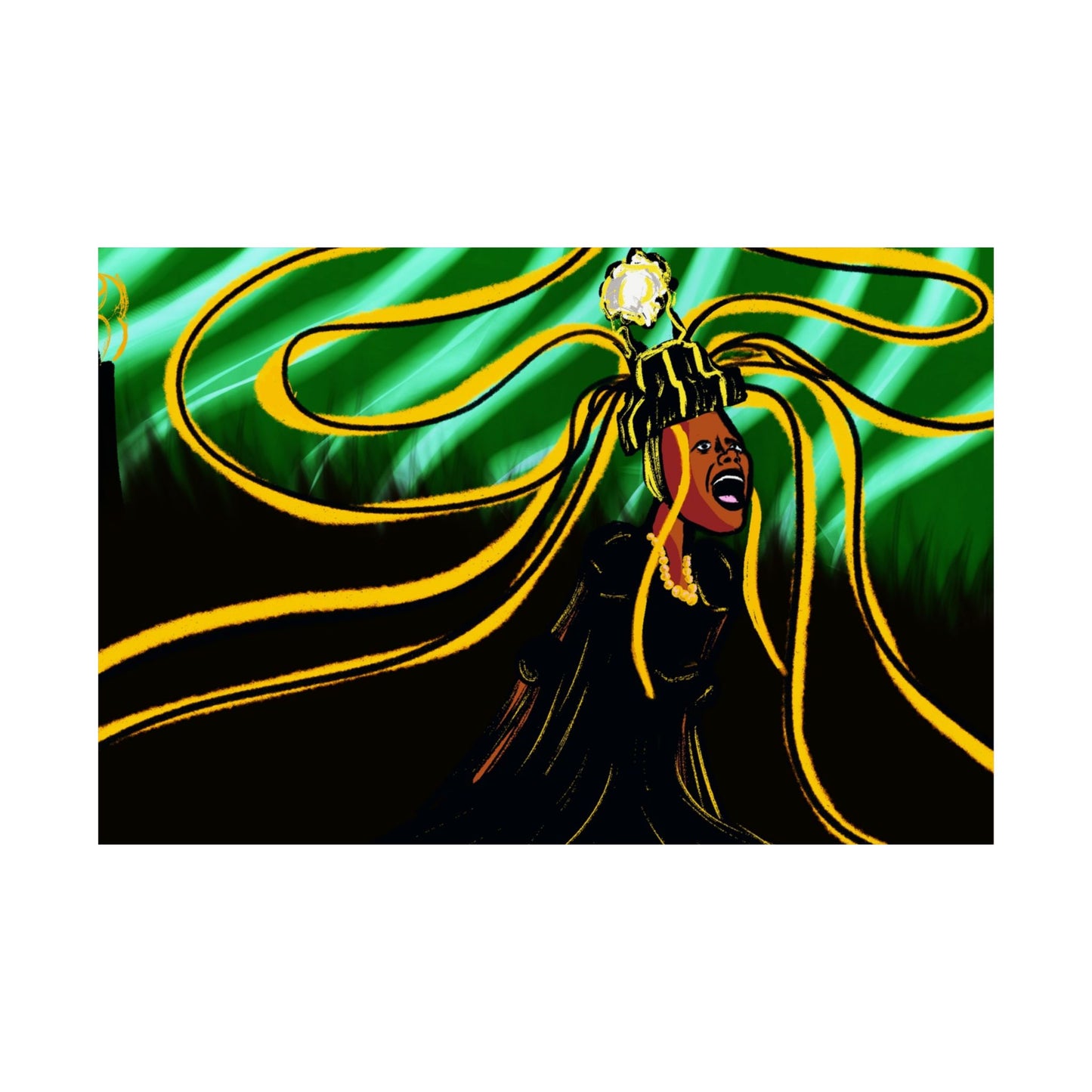 Wailing Oracle (Poster) - This matte horizontal poster brings bold, cinematic energy to any indoor space (View 7)