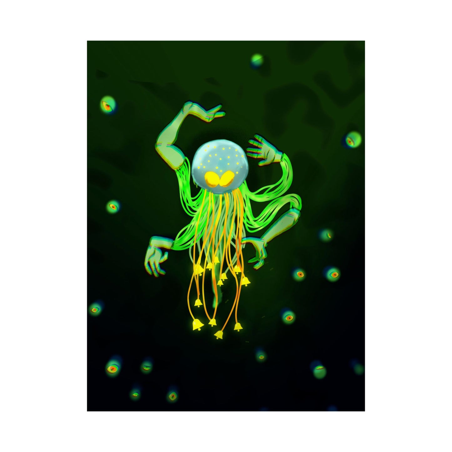 Lure (Poster) - This matte vertical poster brings a dreamy, bioluminescent world into your room (View 3)