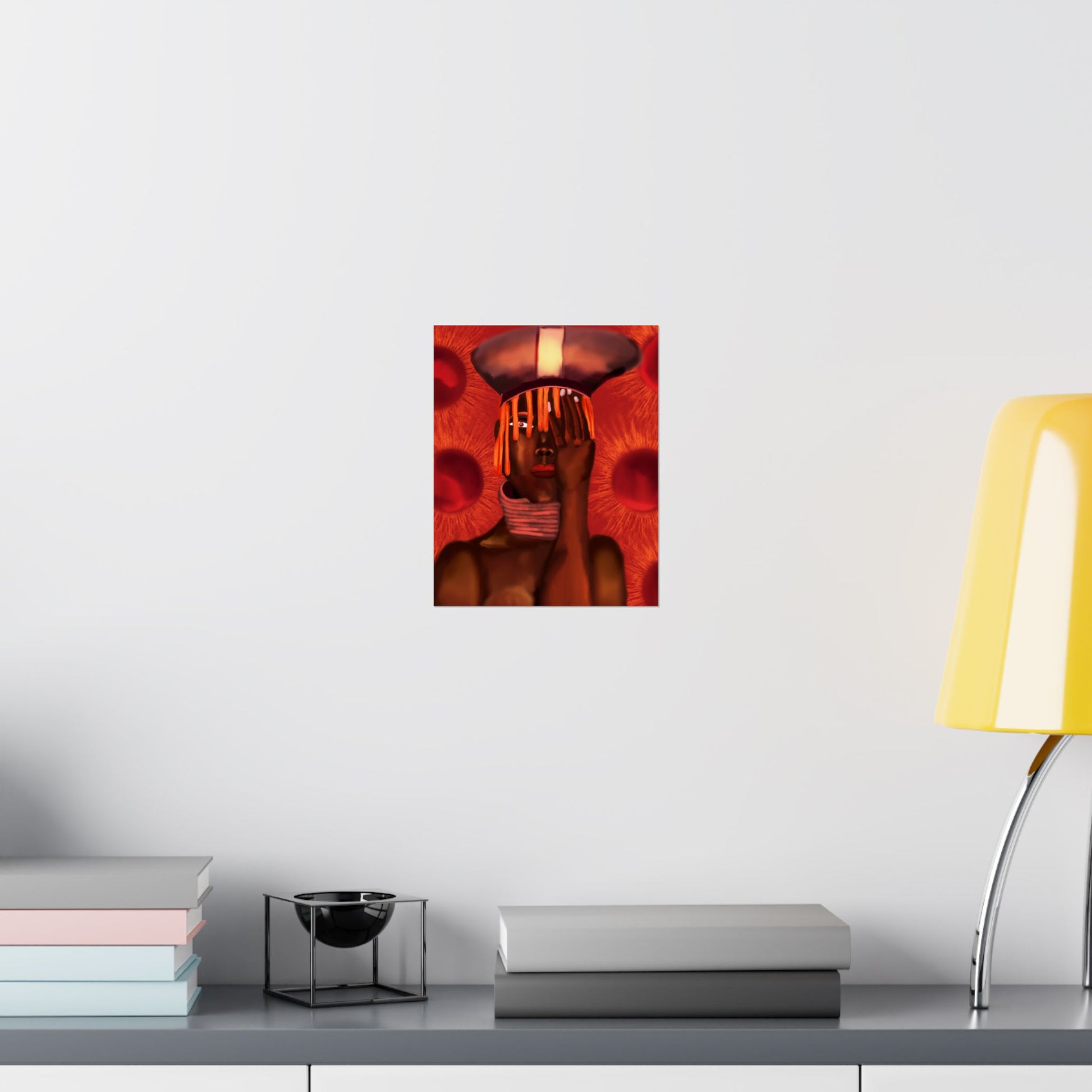 Monarch of Red Clay (Poster) - This matte vertical poster brings bold, contemporary portraiture into the home with rich, museum-quality color and te... (View 13)