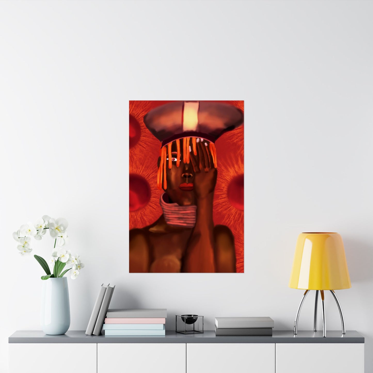 Monarch of Red Clay (Poster) - This matte vertical poster brings bold, contemporary portraiture into the home with rich, museum-quality color and te... (View 20)