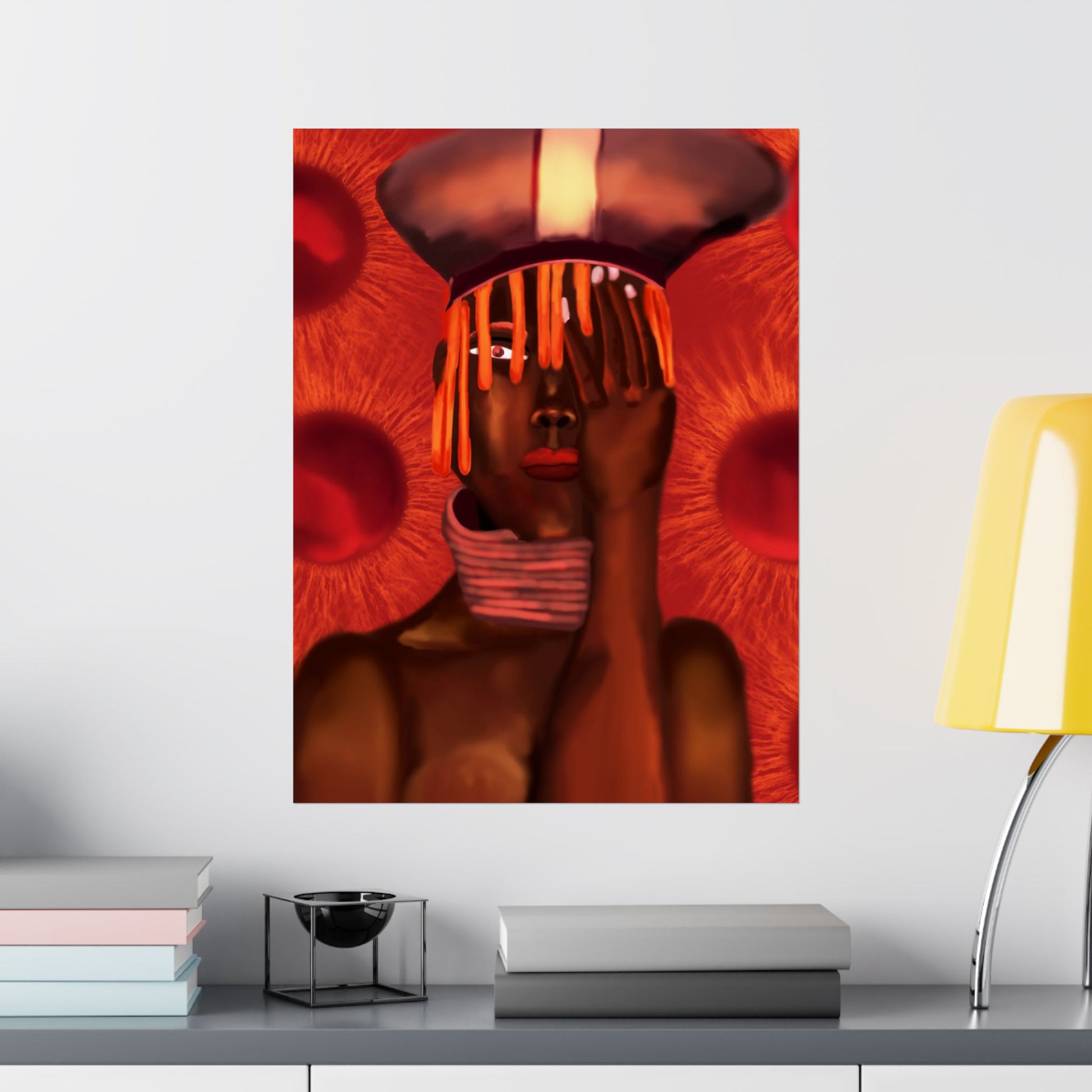 Monarch of Red Clay (Poster) - This matte vertical poster brings bold, contemporary portraiture into the home with rich, museum-quality color and te... (View 18)