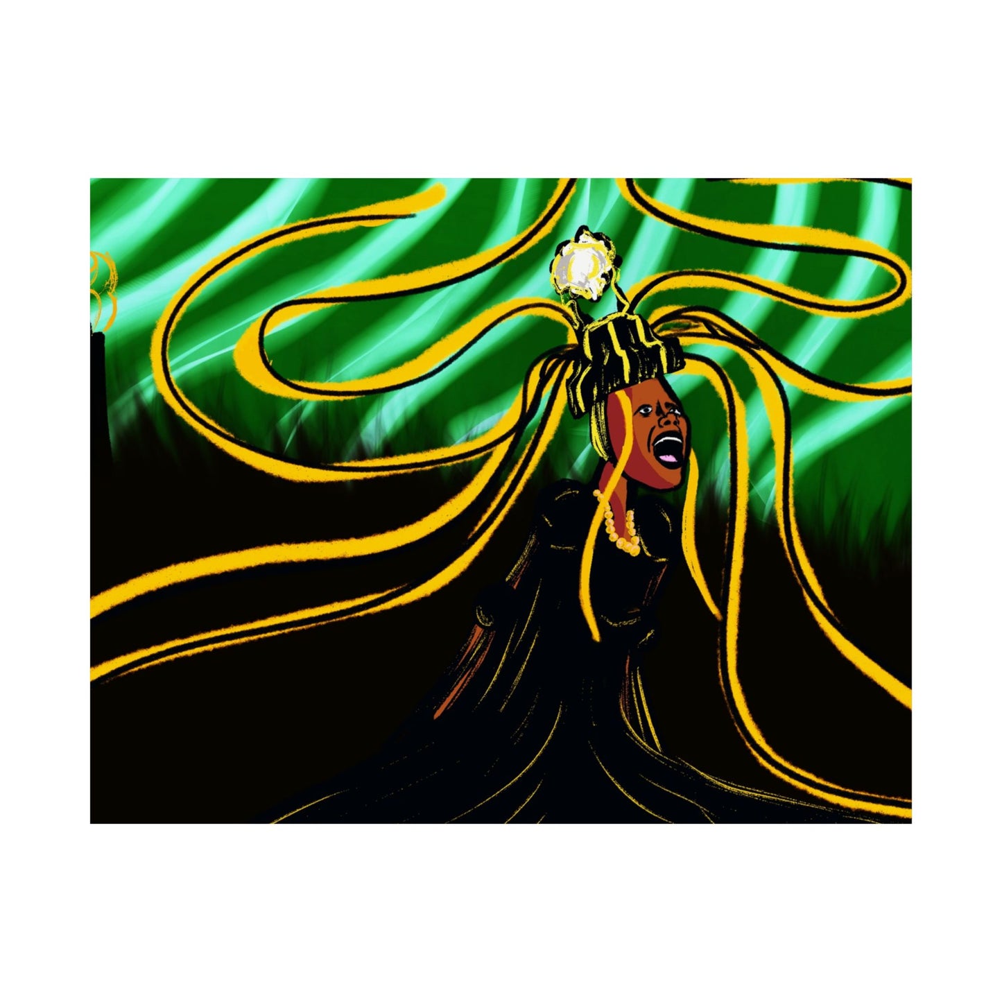 Wailing Oracle (Poster) - This matte horizontal poster brings bold, cinematic energy to any indoor space (View 2)