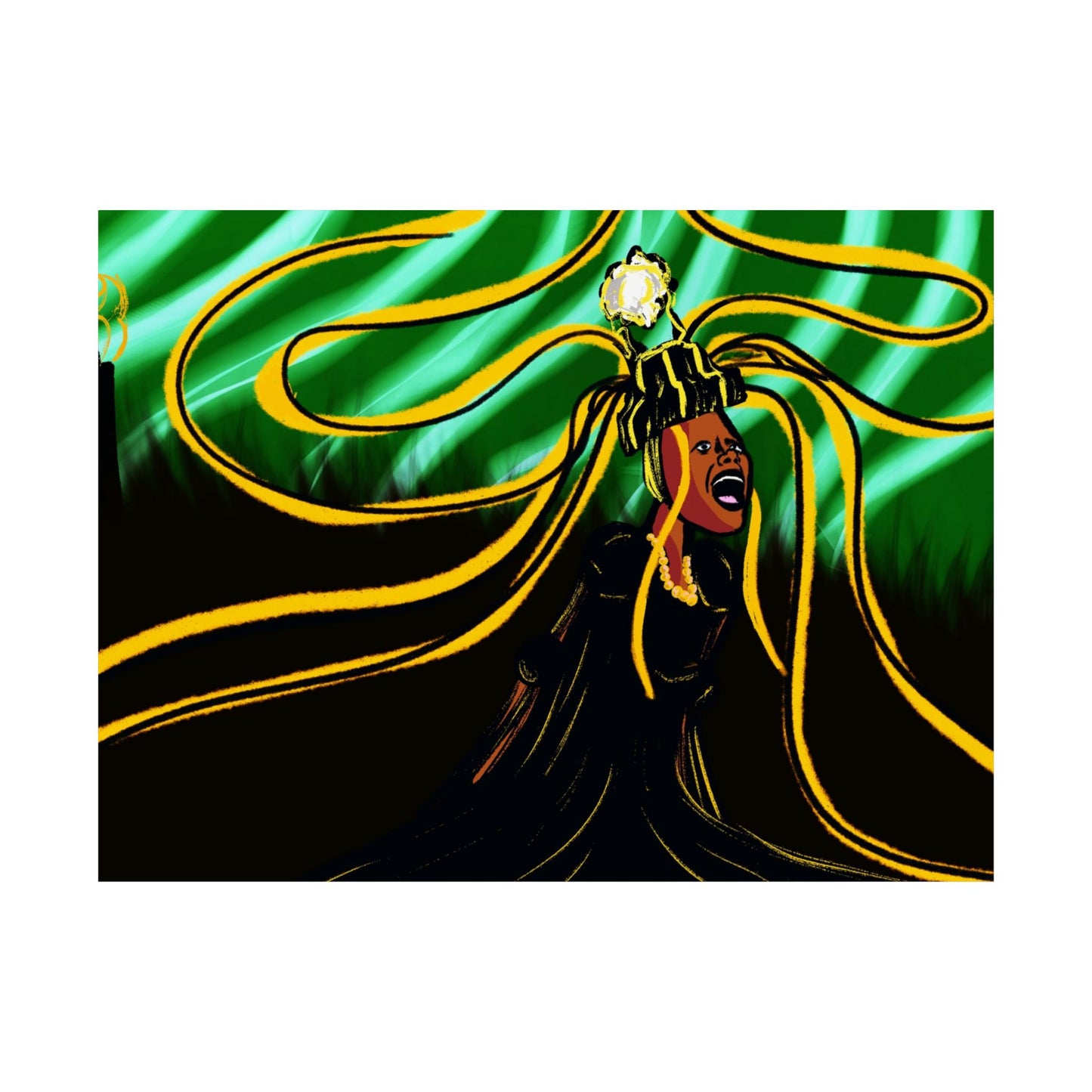 Wailing Oracle (Poster) - This matte horizontal poster brings bold, cinematic energy to any indoor space (View 3)