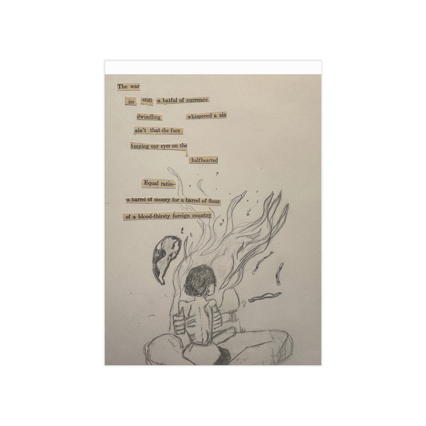 A Hatful of Currency (Paper products) - Hand-drawn emotion meets quiet poetry in this unframed print