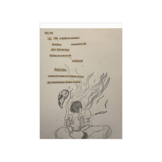 A Hatful of Currency (Paper products) - Hand-drawn emotion meets quiet poetry in this unframed print