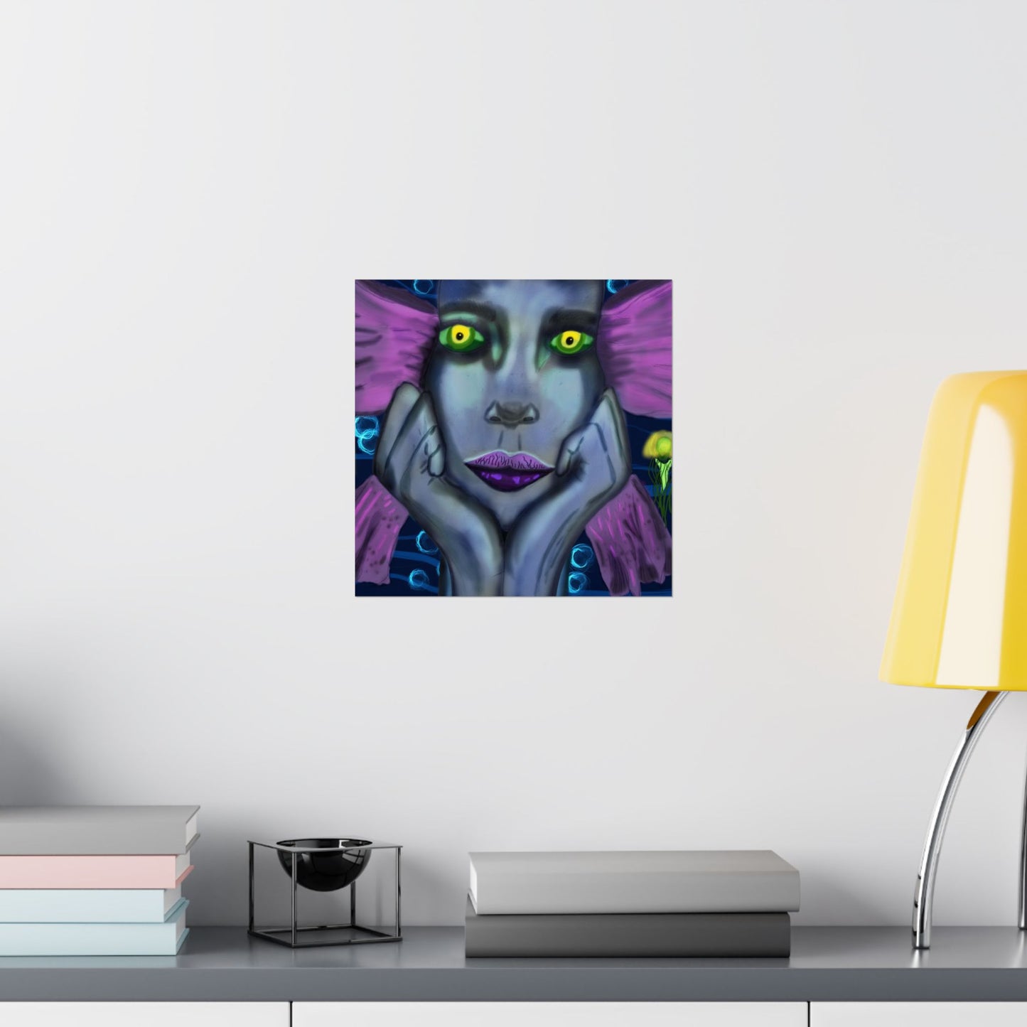 Siren (Poster) - A matte horizontal art poster that pulls you into a moody, neon-drenched scene (View 23)