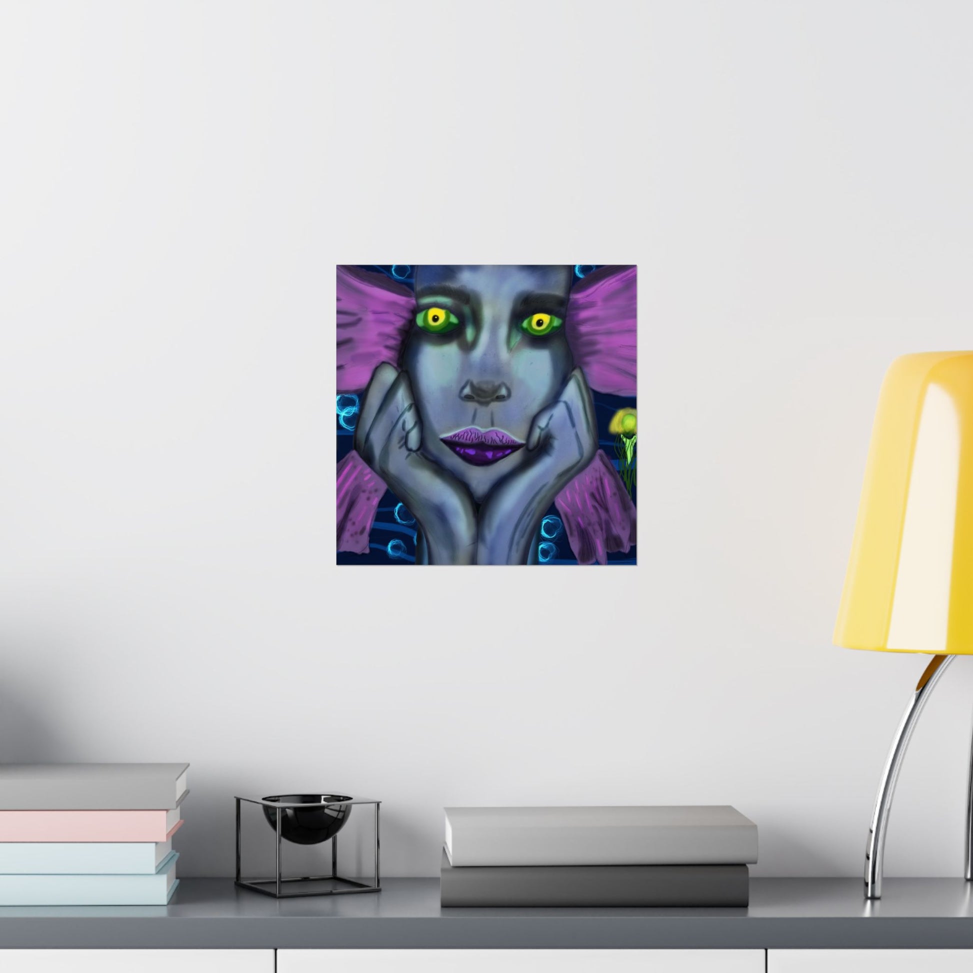 Siren (Poster) - A matte horizontal art poster that pulls you into a moody, neon-drenched scene (View 23)