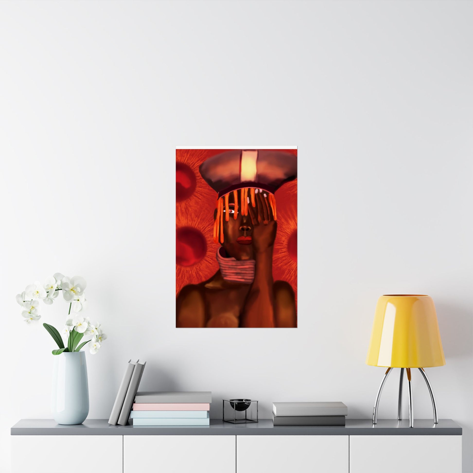 Monarch of Red Clay (Poster) - This matte vertical poster brings bold, contemporary portraiture into the home with rich, museum-quality color and te... (View 19)