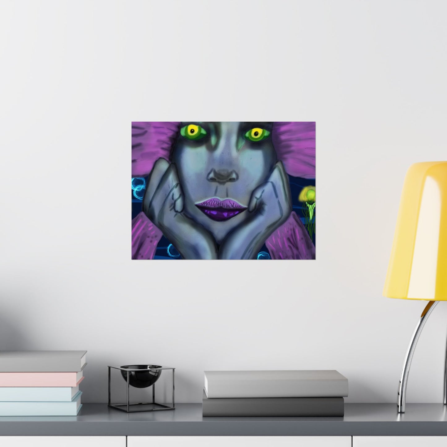 Siren (Poster) - A matte horizontal art poster that pulls you into a moody, neon-drenched scene (View 16)
