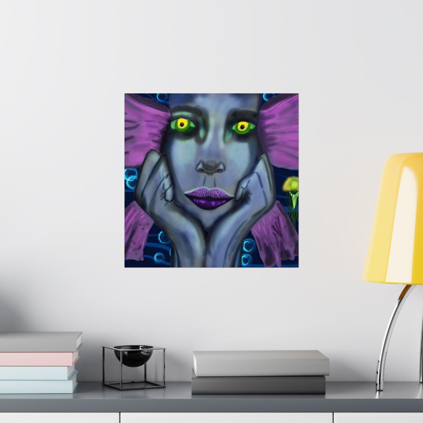 Siren (Poster) - A matte horizontal art poster that pulls you into a moody, neon-drenched scene (View 25)