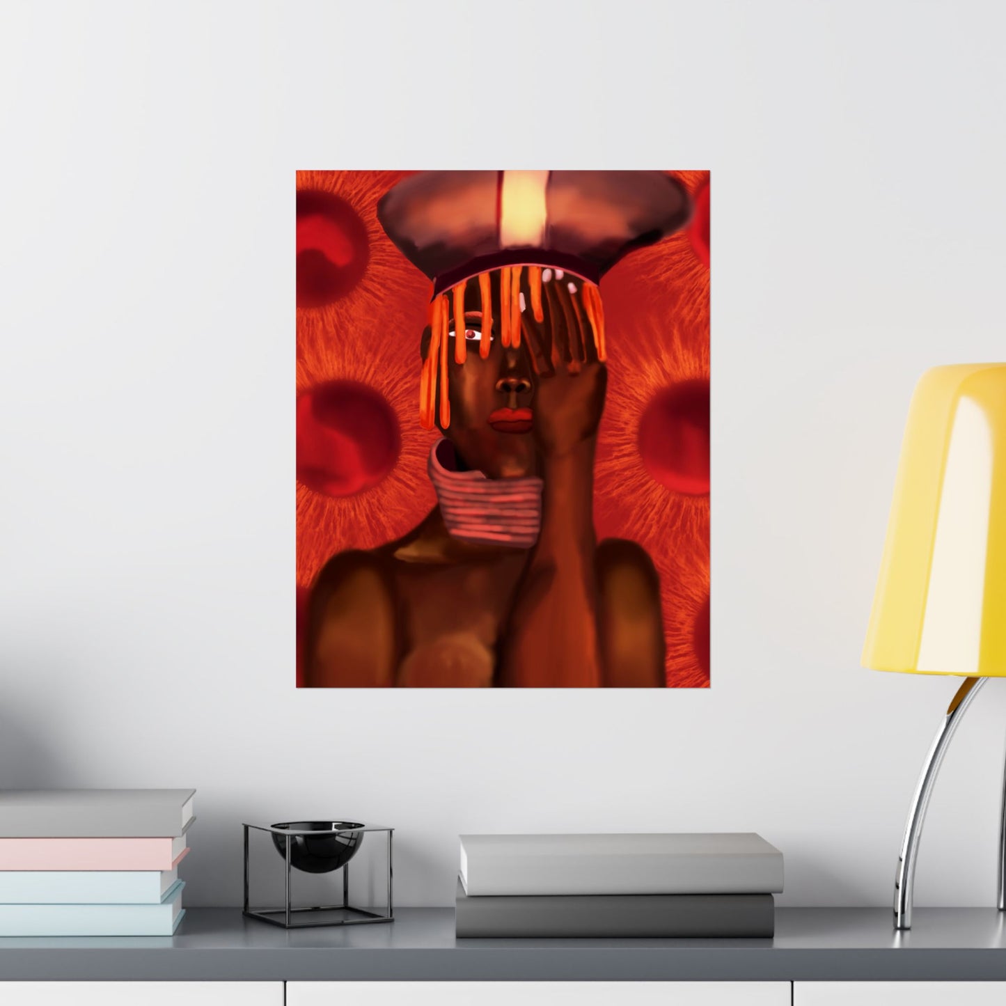 Monarch of Red Clay (Poster) - This matte vertical poster brings bold, contemporary portraiture into the home with rich, museum-quality color and te... (View 17)