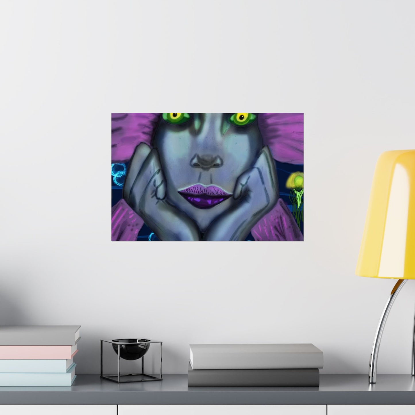 Siren (Poster) - A matte horizontal art poster that pulls you into a moody, neon-drenched scene (View 17)