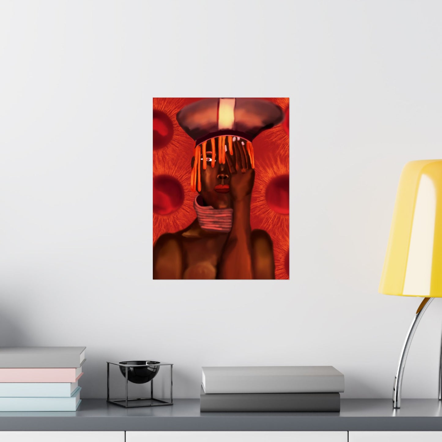 Monarch of Red Clay (Poster) - This matte vertical poster brings bold, contemporary portraiture into the home with rich, museum-quality color and te... (View 15)