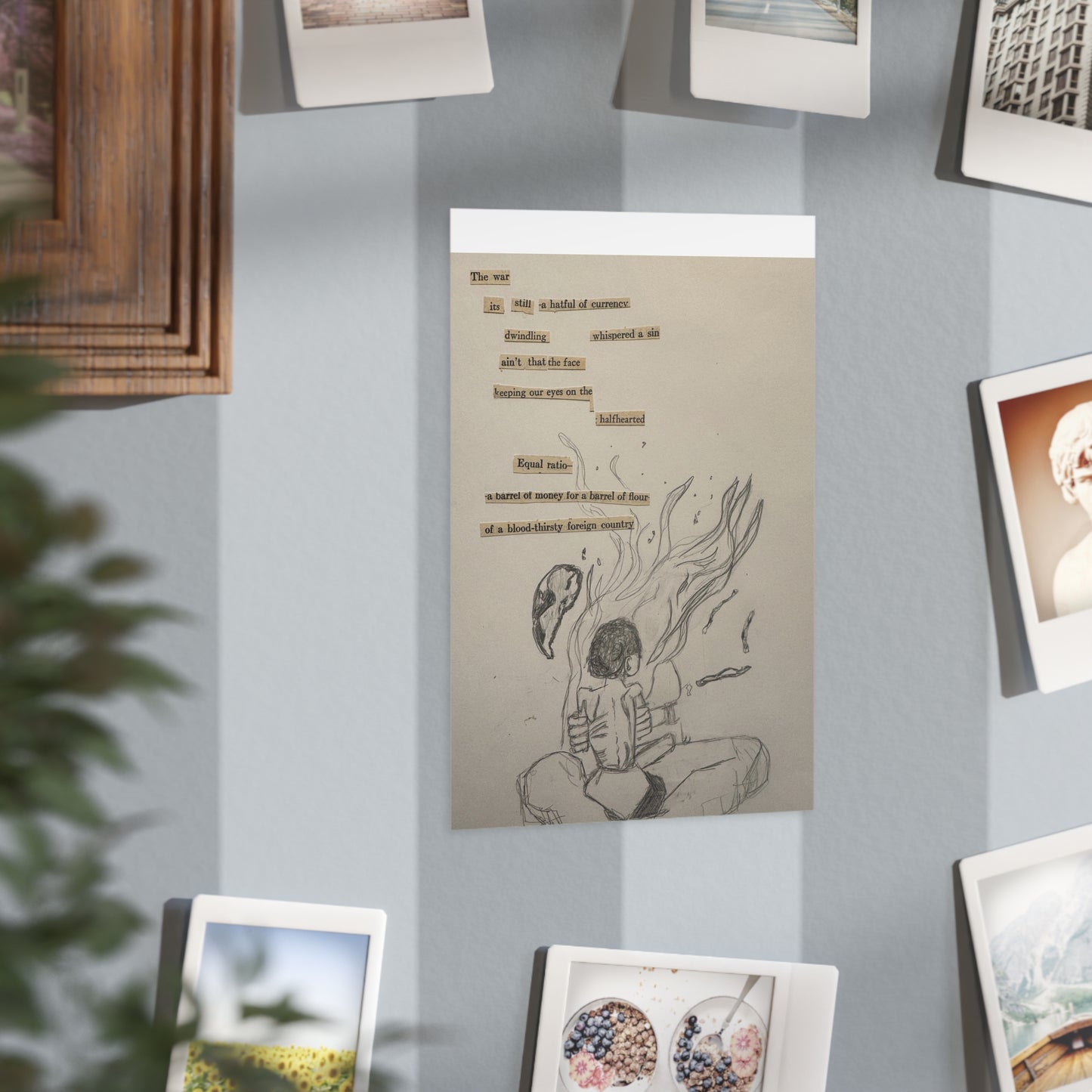 A Hatful of Currency (Paper products) - Hand-drawn emotion meets quiet poetry in this unframed print (View 26)