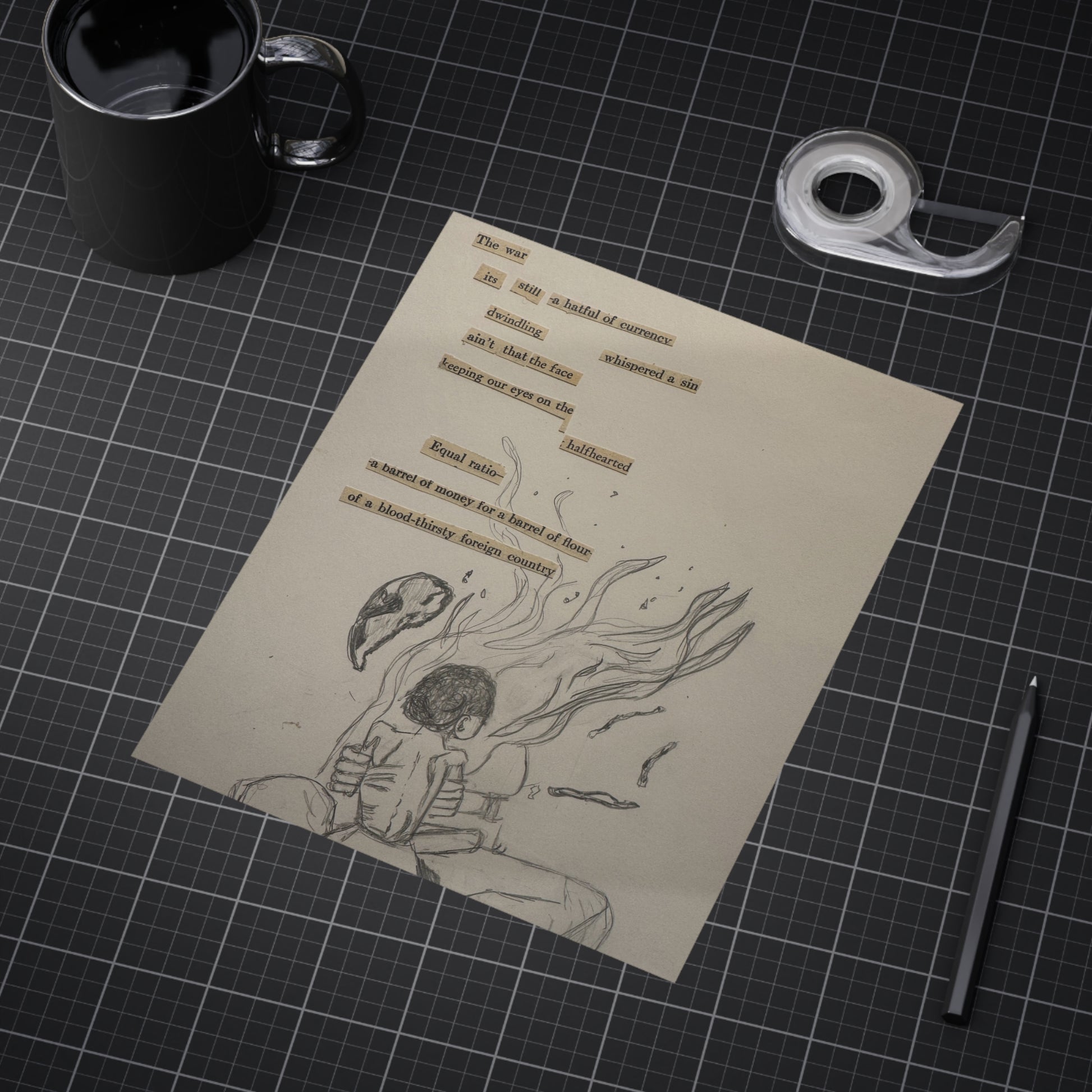 A Hatful of Currency (Paper products) - Hand-drawn emotion meets quiet poetry in this unframed print (View 15)