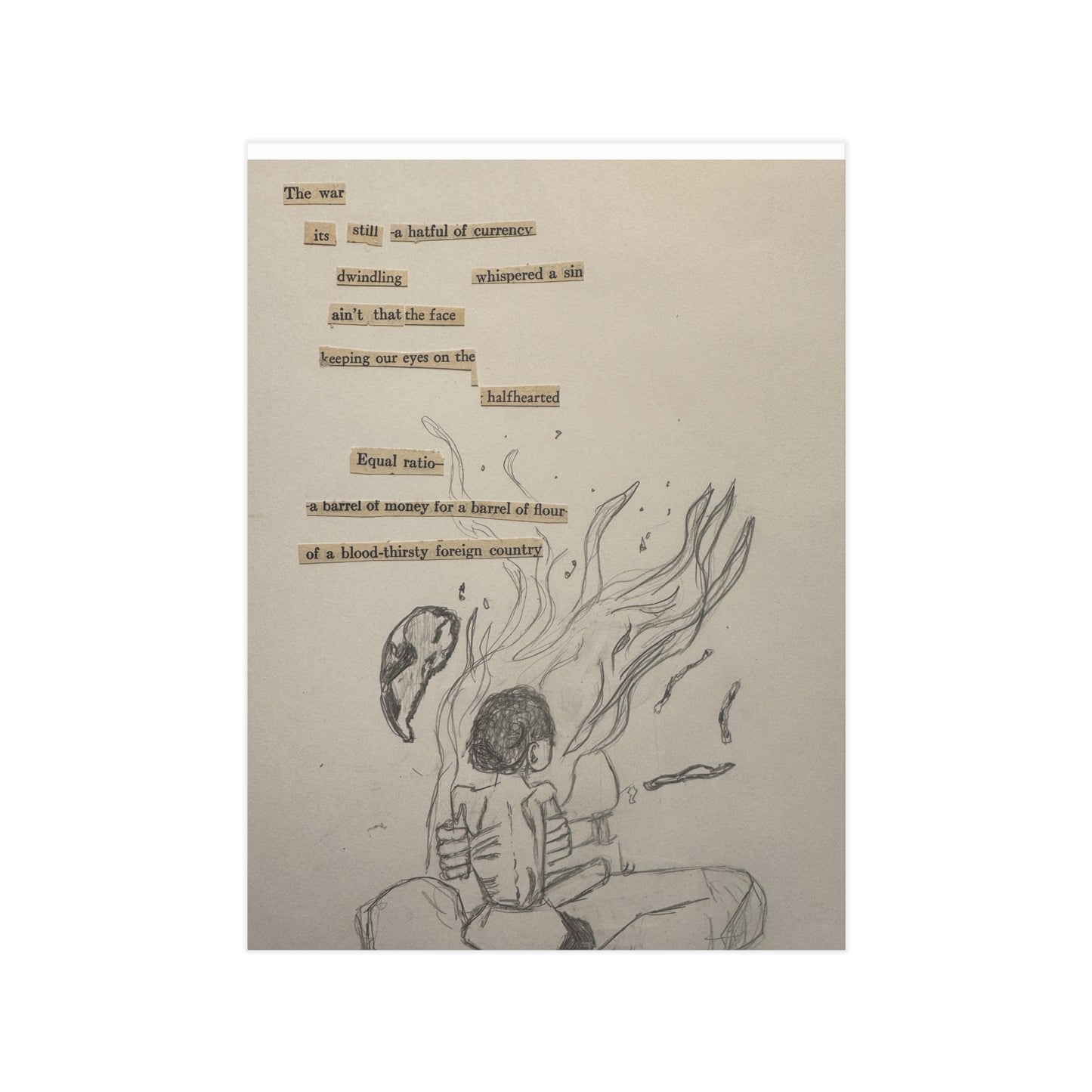 A Hatful of Currency (Paper products) - Hand-drawn emotion meets quiet poetry in this unframed print (View 5)