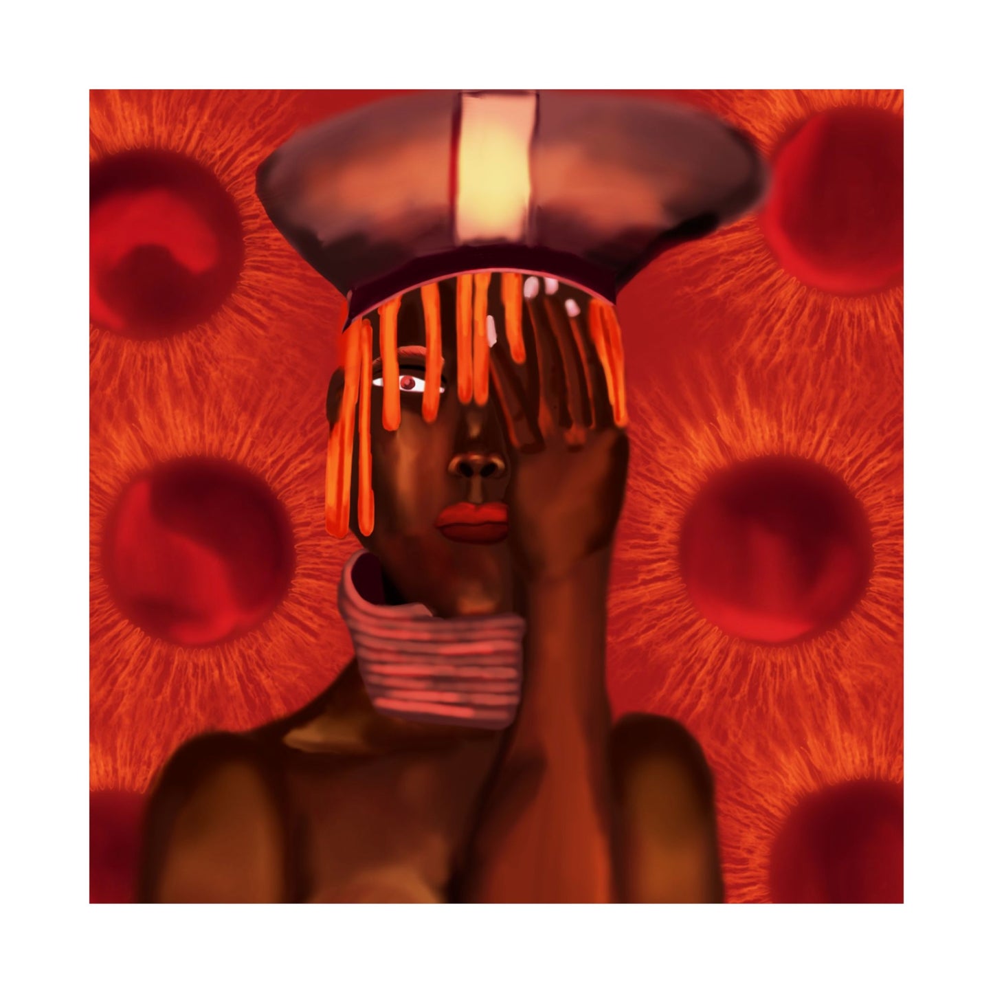 Monarch of Red Clay (Poster) - This matte vertical poster brings bold, contemporary portraiture into the home with rich, museum-quality color and te... (View 12)