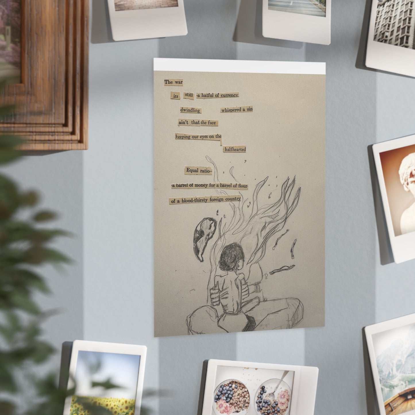 A Hatful of Currency (Paper products) - Hand-drawn emotion meets quiet poetry in this unframed print (View 18)